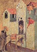Pietro Lorenzetti Saint Humility Transports Bricks to the Monastery oil on canvas